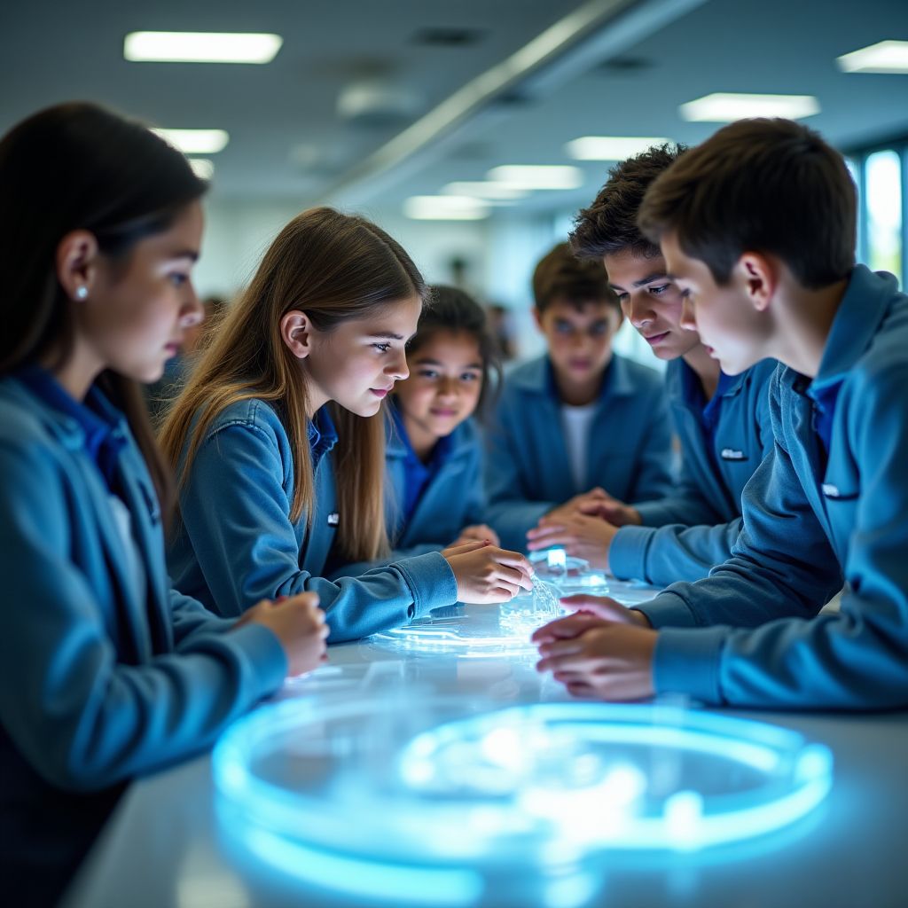 Estudiantes en un programa educativo de YPF